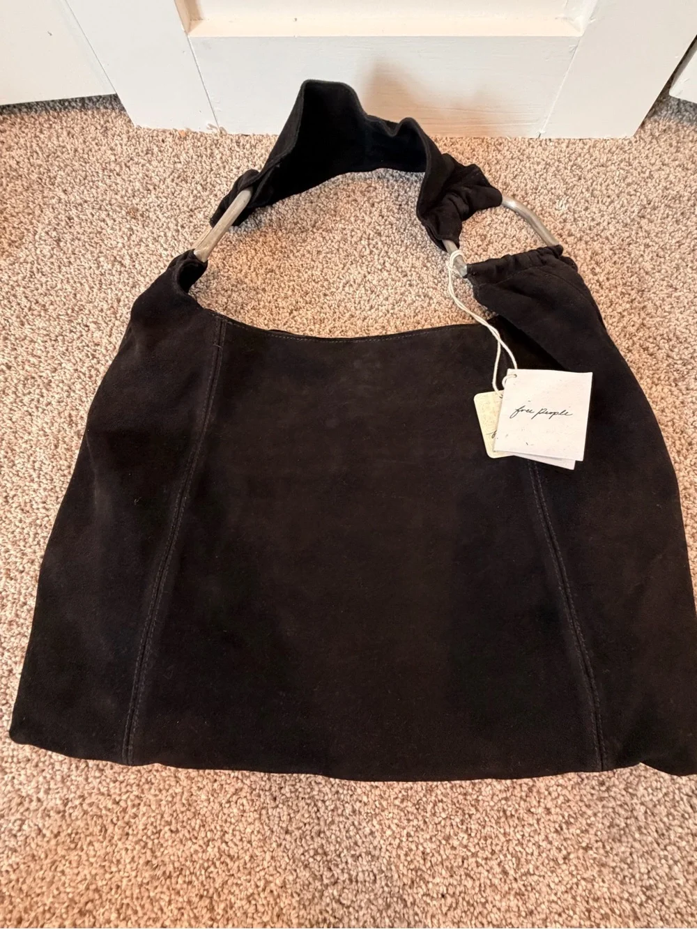 NWT Free People Bobbi Slouch Suede Tote